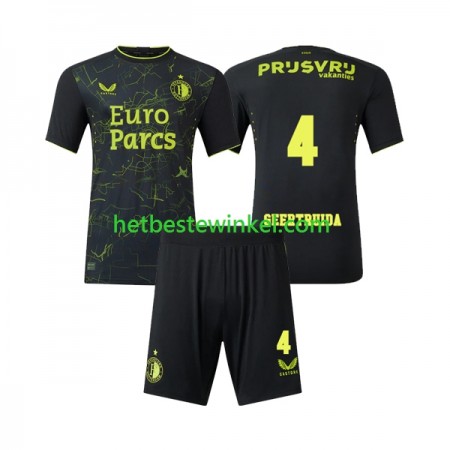 Feyenoord Rotterdam Lutsharel Geertruida 4 Voetbalshirts Kind Vierde 2023-24